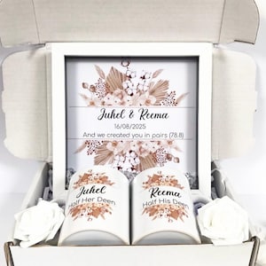 Luxury Personalised Couples Hamper Box Islamic Gift Husband Wife Nikah Engagement Wedding Umrah New Home New Parents Anniversary