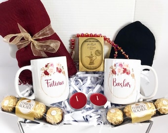 Luxury Personalised Couples Hamper Box Islamic Gift Revert Modest Hijabi Nikah Engagement Wedding Umrah new home new parents Ramadan Eid