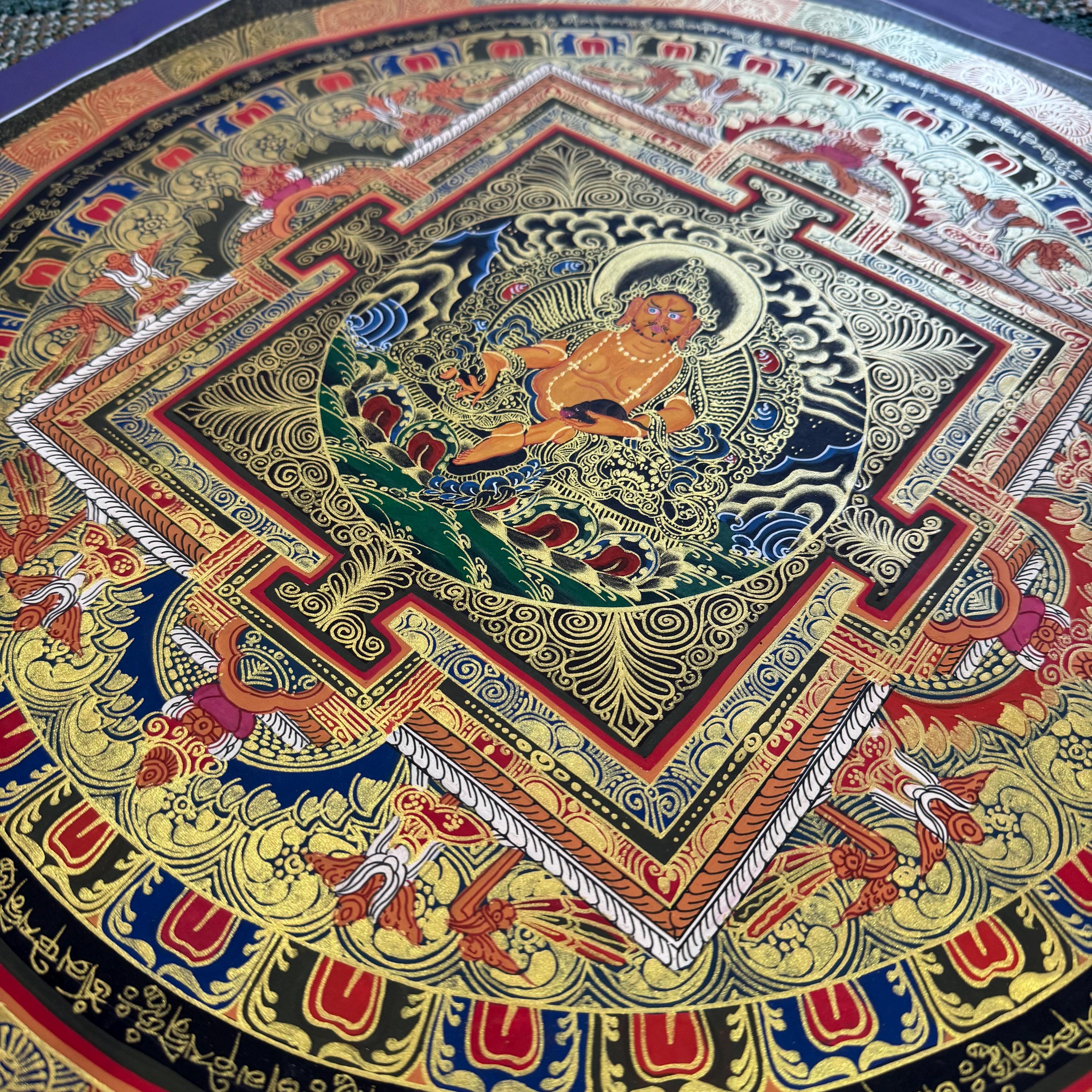 Dzambala Mandala Thangka, Mandala Thanka for Meditation and