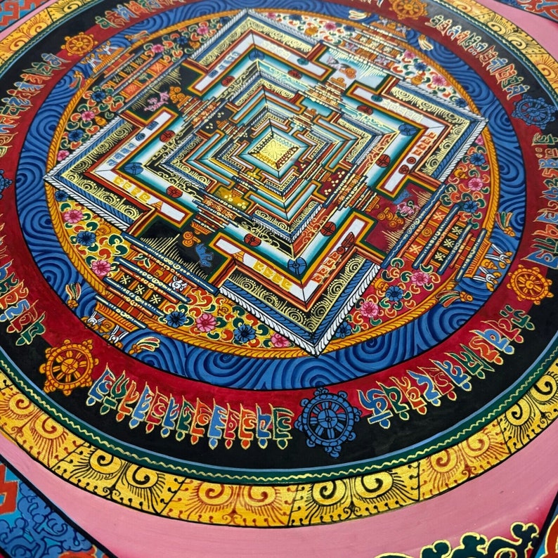 Kalachakra Mandala Thangka, Wheel of Time Ar-HH Dalai Lama image 4