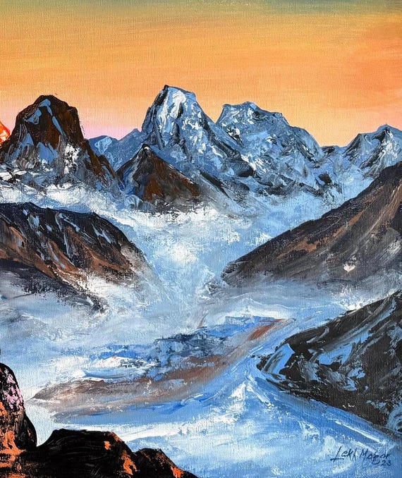 美品!! EVEREST エバレスト ピスト 530 固定 シングル Majestic Mount Everest – Acrylic Landscape Painting - Etsy