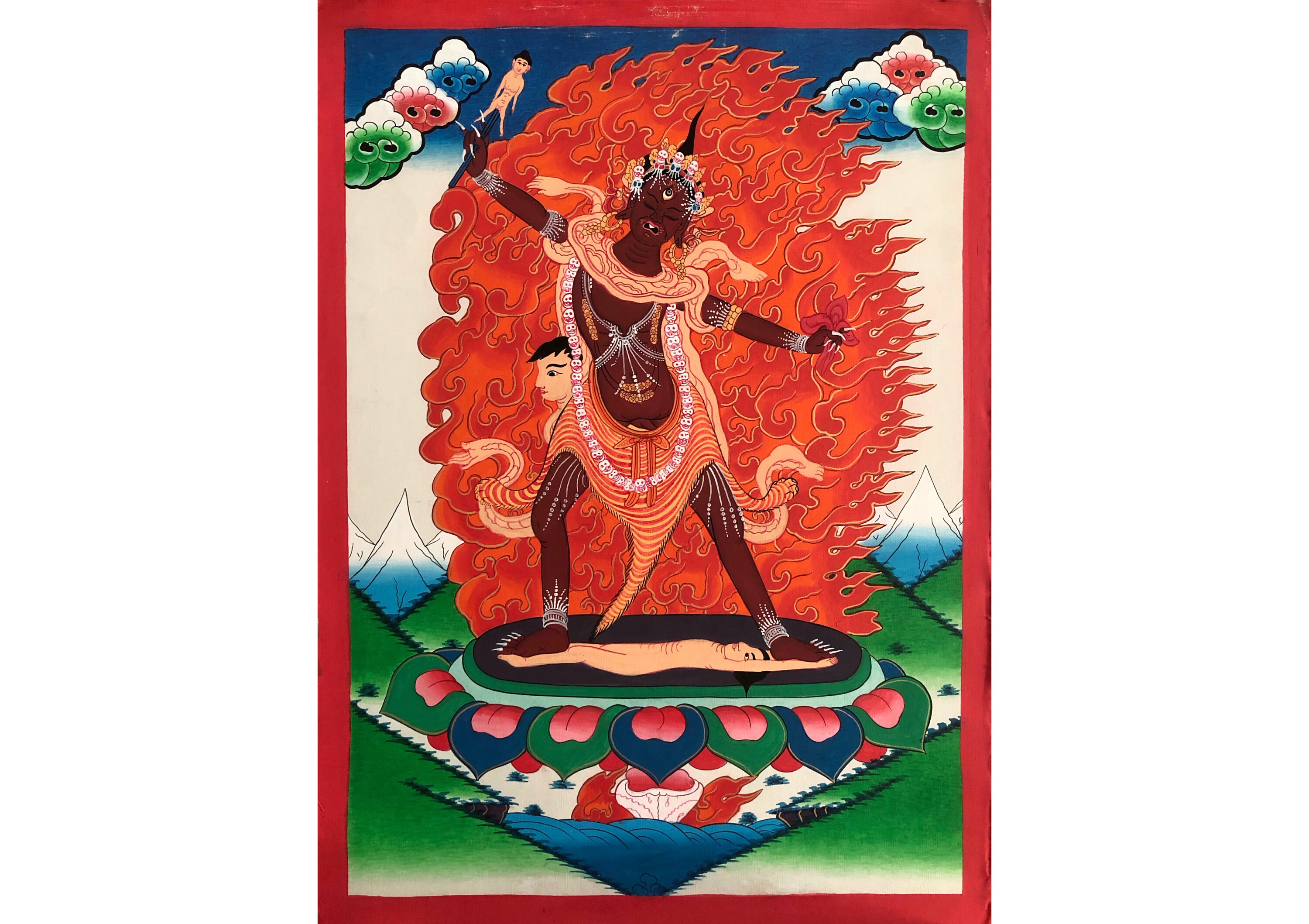 タンカアート 56 x 42 CM エカジャティ タンカ アート、瞑想と壁の装飾用 - Etsy 日本