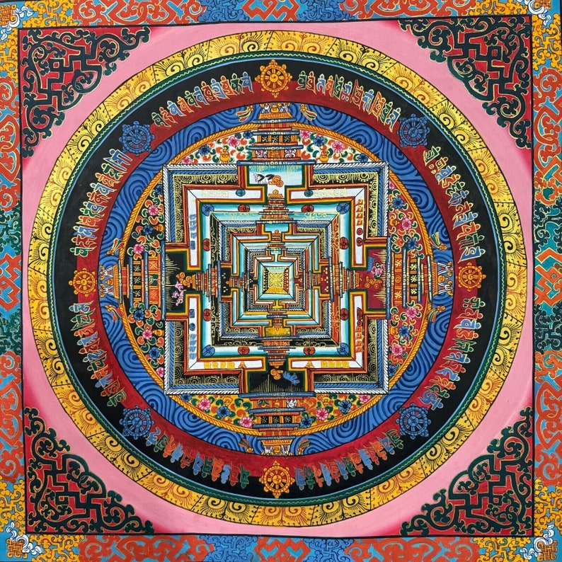 Kalachakra Mandala Thangka, Wheel of Time Ar-HH Dalai Lama image 2