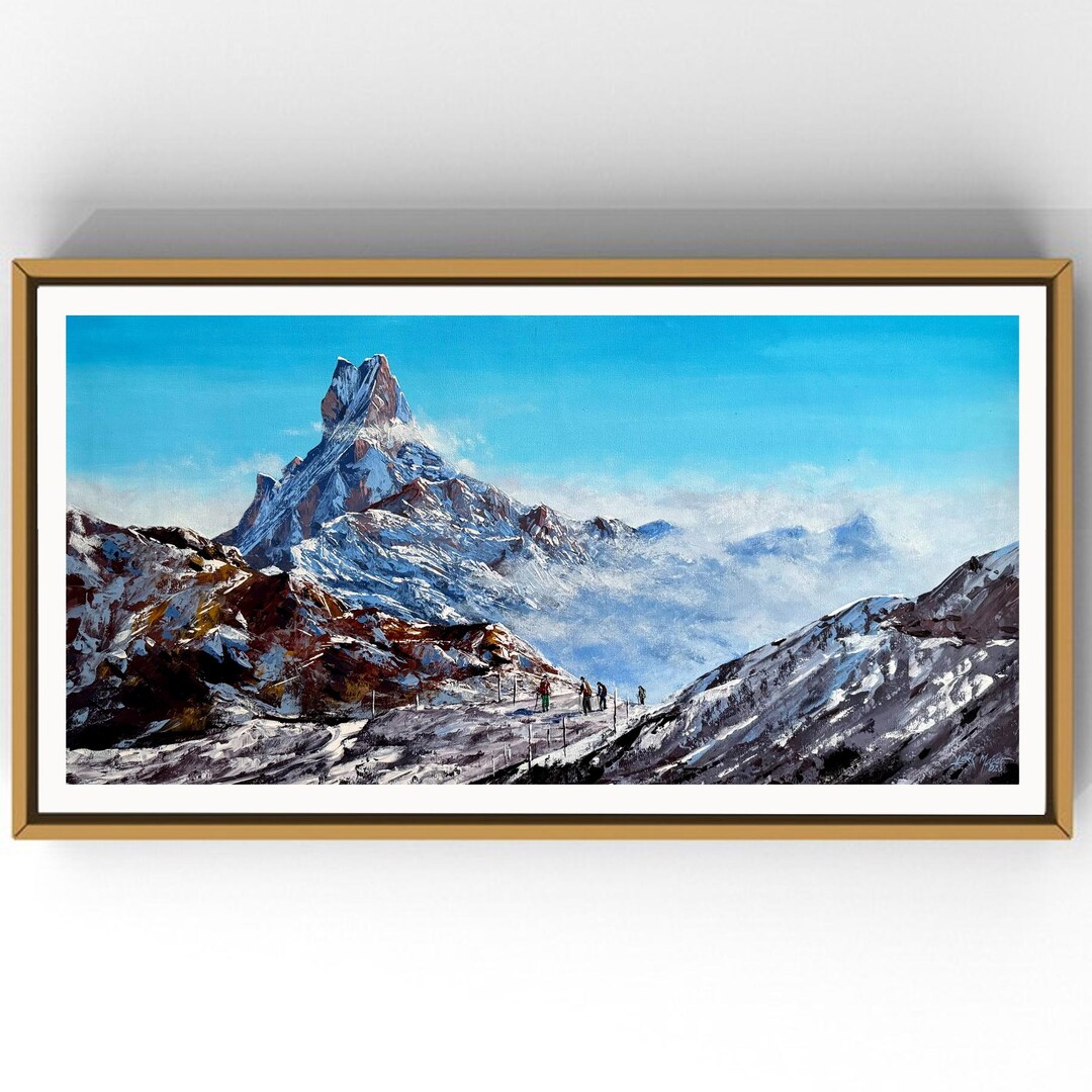 ヒマラヤ 山岳風景 テクスチャーアート 原画 il_1080xN.6963398182_iq3n.jpg