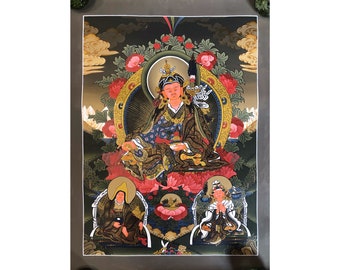 Genuine Hand Made Guru Rinpoche Thangka, Padmasambhava Art