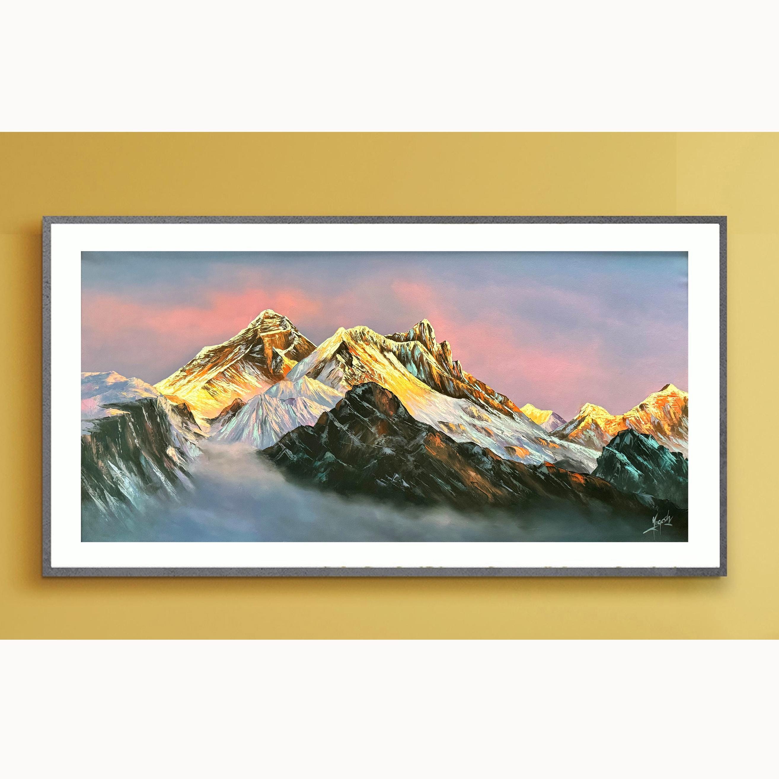 ピスト エバレスト EVEREST 美品!! 530 for Best Mountain, of Art Abstract Painting, Acrylic Everest Mt. シングル 固定 パーツ