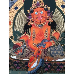 Best Quality Zambala Thanka Painting, God of Wealth, Tibetan Wall Art for Decoration