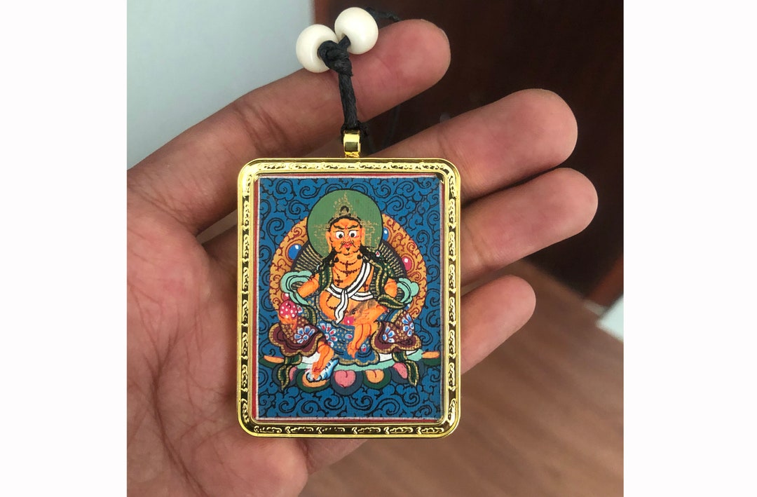 Genuine Tibetan Hand Painted Dzambala, Zambala, Kubera Ghau Thangka ...