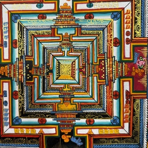 Kalachakra Mandala Thangka, Wheel of Time Ar-HH Dalai Lama image 5