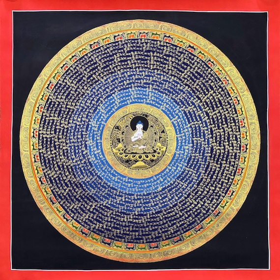 Vairocana Mantra Mandala Thangka Painting - Etsy