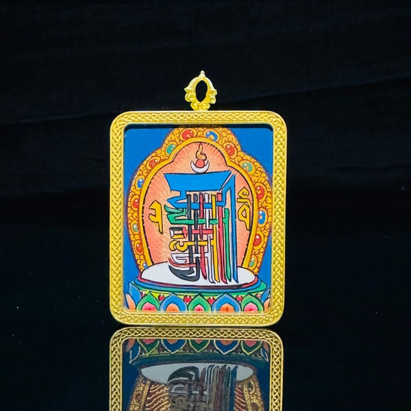 Kalachakra Symbol Pendant, The Tenfold Powerful One Amulet