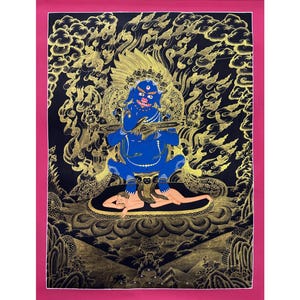 Vajra Panjarnatha Sakya Mahakala, Bhairab Thangka,  Sacred Thangka Painting for Meditation and Good Luck