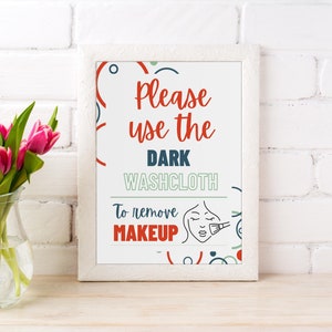 AirBnB Signs Makeup, Canva Template - Instant Download Printable; AirBnB Template - Tools for AirBnB Hosts