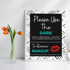 AirBnB Signs Makeup, Canva Template - Instant Download Printable; AirBnB Template - Tools for AirBnB Hosts