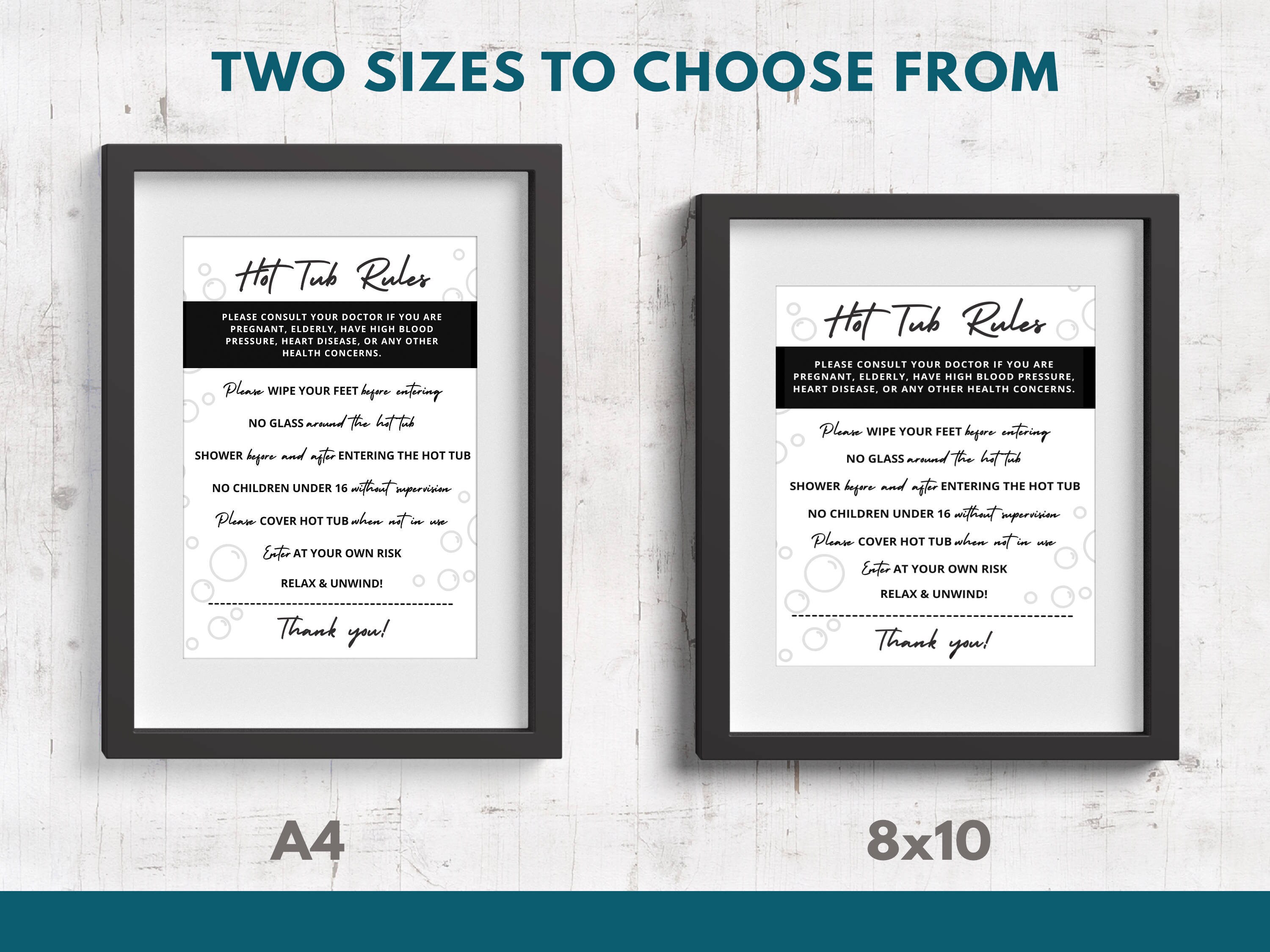 Airbnb Signs Hot Tub Sign VRBO Hot Tub Rules Canva Etsy