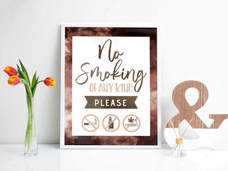 Airbnb Signs No Smoking Signs Bundle Air Bnb Signage Air Bnb Host
