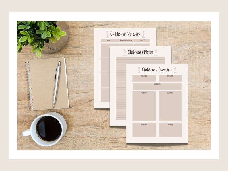 Clubhouse Notes Printable - Etsy