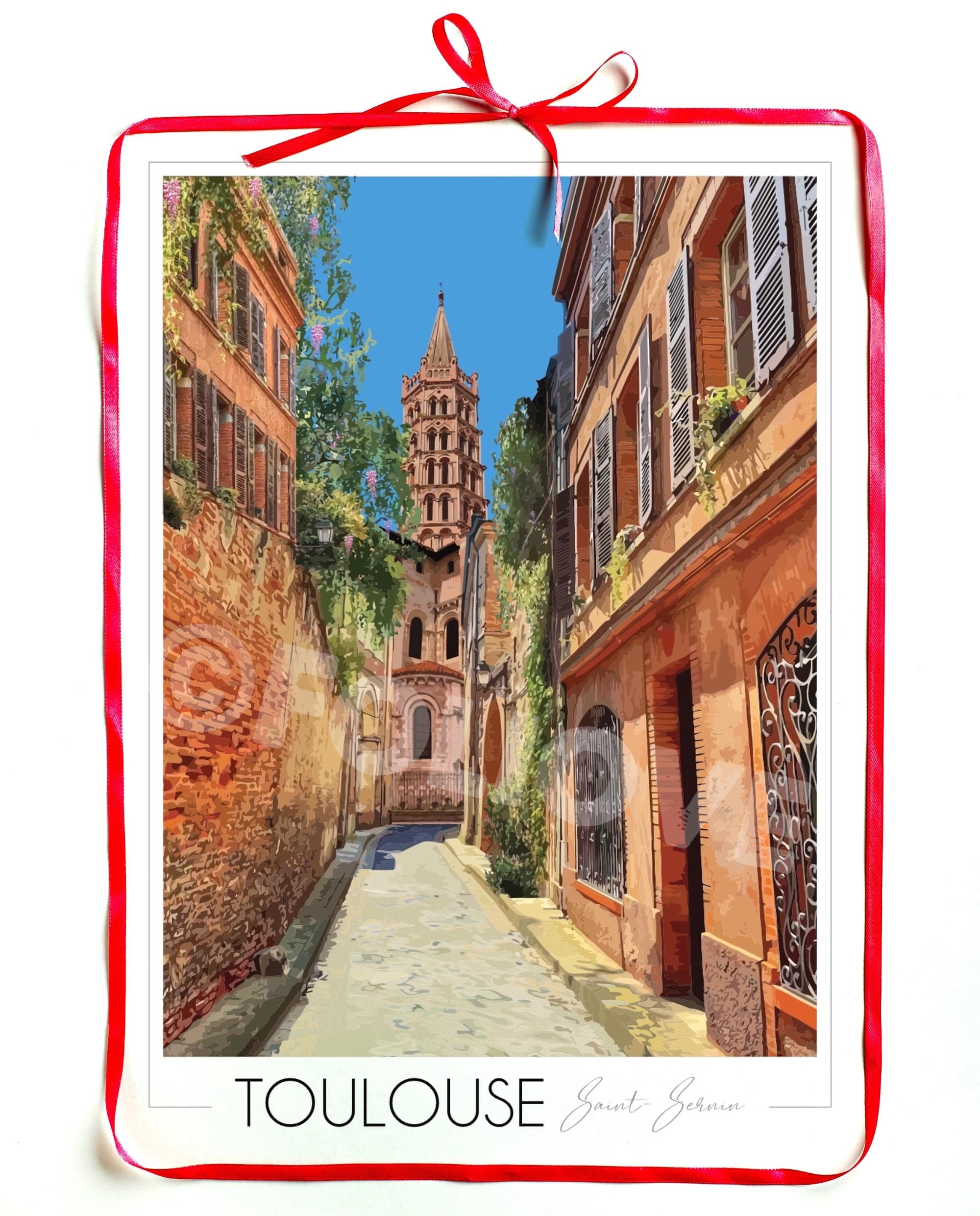 Travel Poster Toulouse Travel Poster Toulouse Poster France Etsy UK