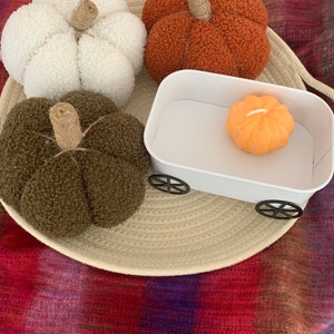 EmsCandleCreations Fall pumpkin candle, realistic, Halloween