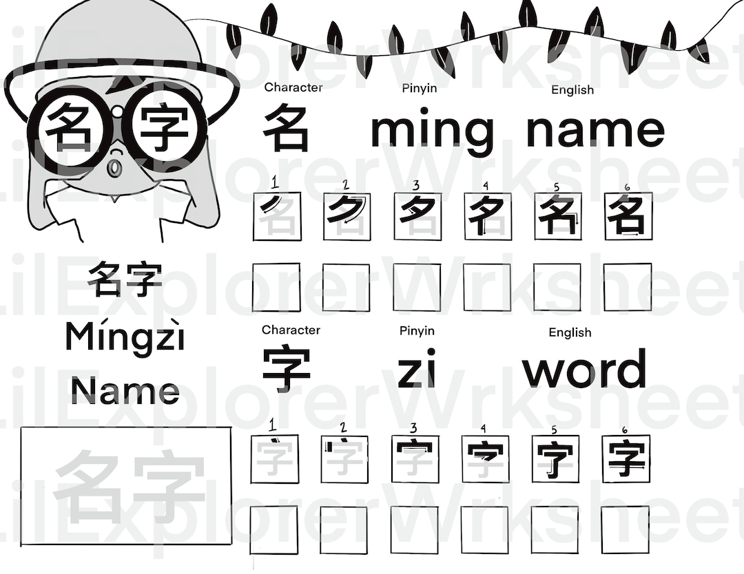 Self Introduction Chinese Worksheet Lesson 3: Introductions - Chinese Language Beginner Worksheets - Etsy