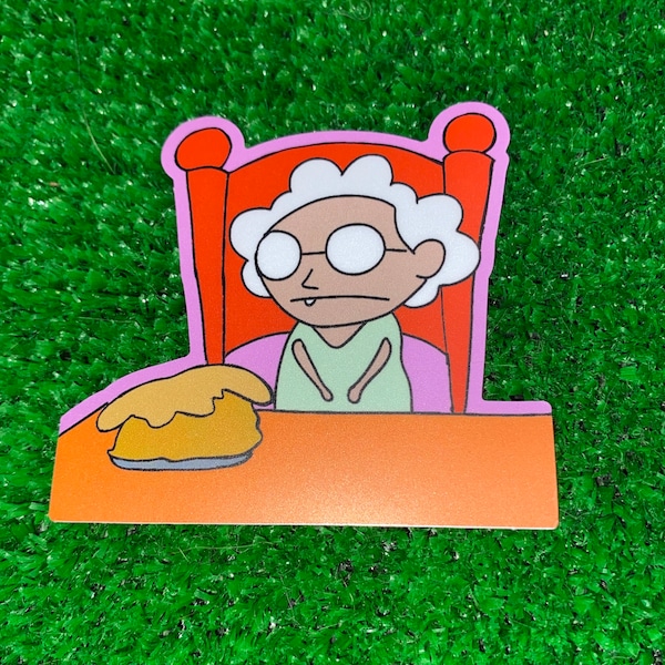 Funny Nostalgic Courage The Cowardly Dog Young Muriel Meme Glossy Sticker