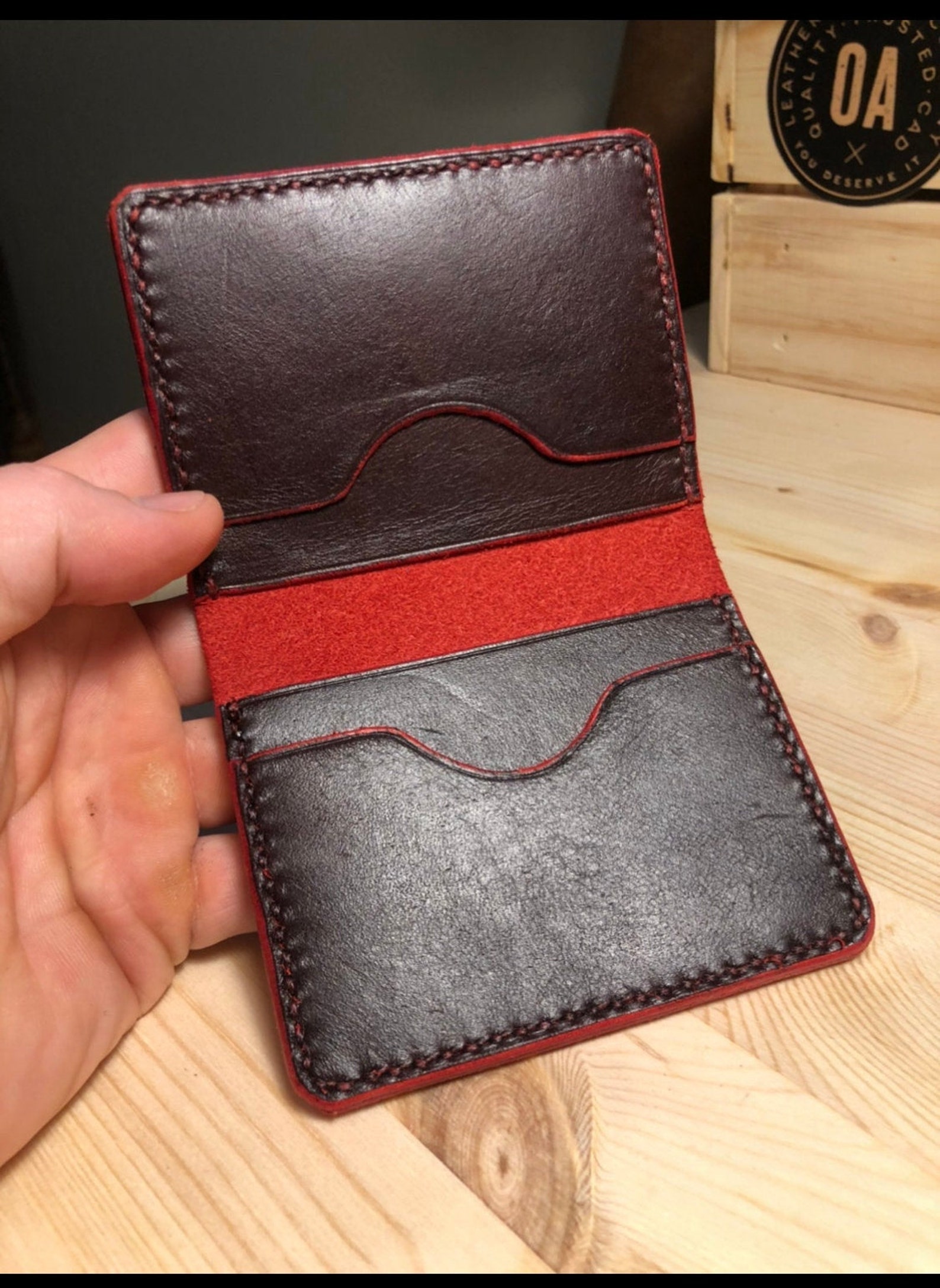 Minimalist Leather Wallet pattern Etsy UK