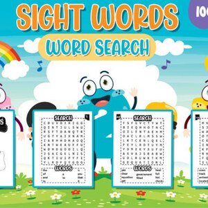 Sight Word Search | 100 Word Search Puzzles for Elementary Ages
