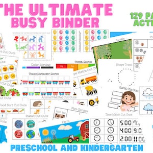 120+ Printable Pages Busy Binder | Ultimate Preschool & Kindergarten Workbook