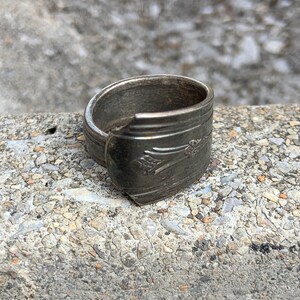 Vintage Art Deco Silver Spoon Ring