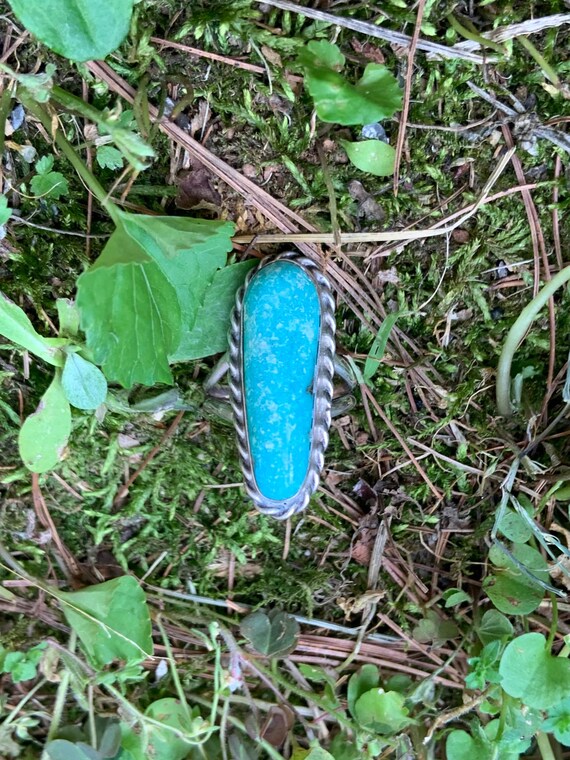 Turquoise Native American Ring - image 6