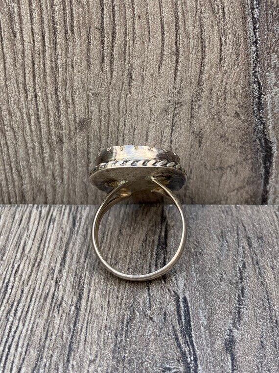 Native American Silver Tear Drop Ring - image 4
