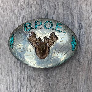 Vintage Moose Belt Buckle