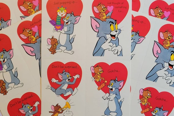 Vintage Tom and Jerry Valentine's Day Cards - Etsy