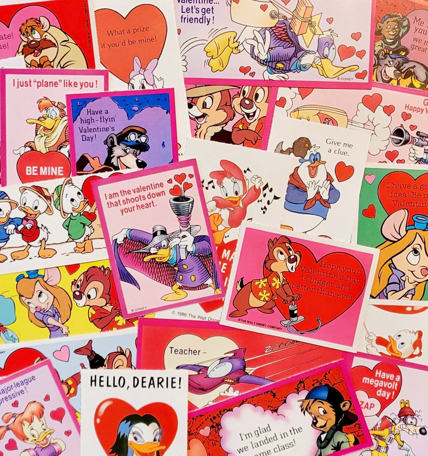 Vintage Disney Afternoon Valentine Cards - Etsy
