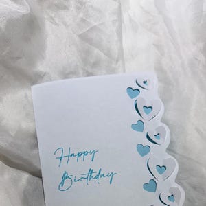 Cricut Birthday Heart Boarder Pop Up Card Template SVG File Instant Download