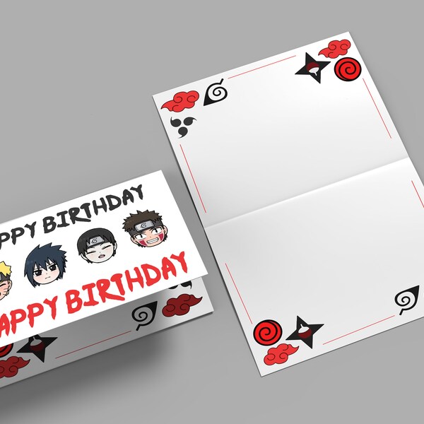Anime Birthday Card - Etsy