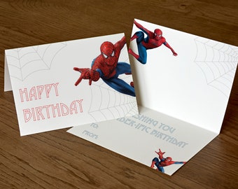 Spider Man Birthday Card PNG & SVG File Instant Download