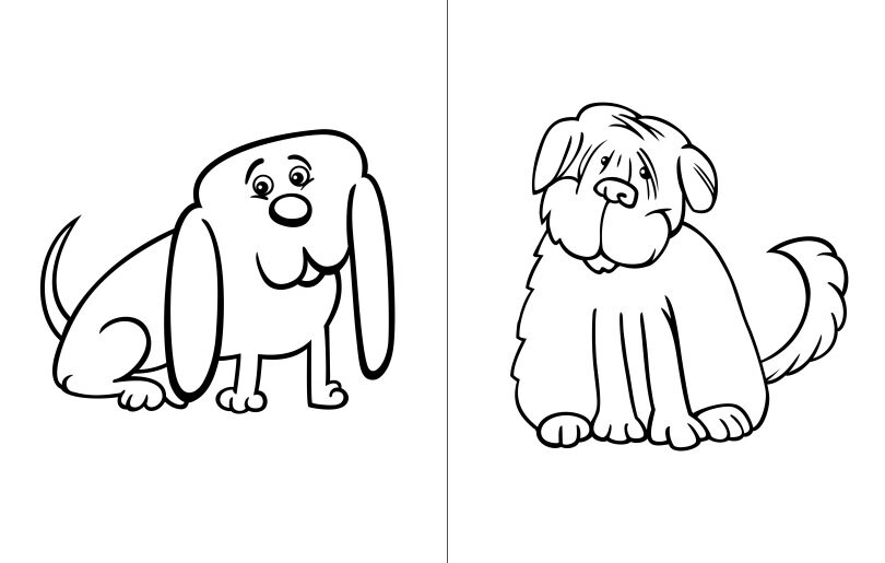 135 Dog Coloring Pages - Etsy