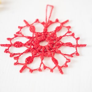 Crochet snowflake by Olga Shalaeva, Christmas Tree decor
