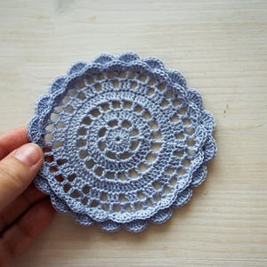 Crochet doily, 11 cm, Lilo doily, designed by Olga Shalaeva @crochet.grl, cotton doily