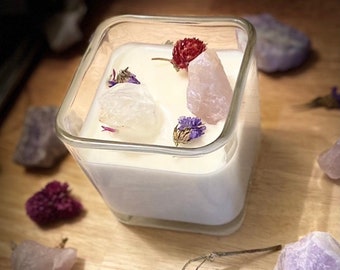 Organic Healing Crystal Soy Wax Candles