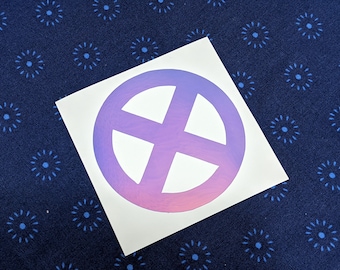 X-Men Symbol Vinyl Decal in Poppin Holographic or Various Colors Made From High Quality Long-Lasting Vinyl
