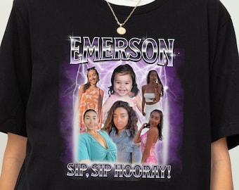 Custom Bootleg Rap Tee, Vintage Graphic Shirt, Retro 90s Photo Shirt, Custom Face T-Shirt, Funny Gift, Personalized Rap Shirt