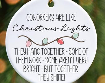 Coworker Ornament, Funny Bulk Coworker Gifts, Boss Christmas Gift, Retirement Leaving, Office Gift, Sarcastic Thank You Keepsake