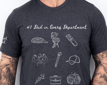 Funny Dad Shirt, Father's Day Gift for New Dad, Dad Tee, Personalized Kids Name on Sleeve, Gift for Grandpa, Papa Tshirt, Present for Dad