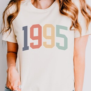 30. Geburtstag Shirt, 1995 Geburtstagsgeschenk, Retro 30. Geburtstag Tshirt, Geburtstagsjahr Nummer Shirt, Meilenstein Geburtstagsshirt für Frauen Männer