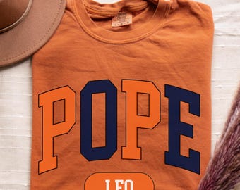 Funny Chicago Pope Shirt, Pope Leo T-Shirt, Midwest Catholic Tee, Chicago Humor Shirt, Religious Gift, Bears Colors Shirt, Comfort Colors