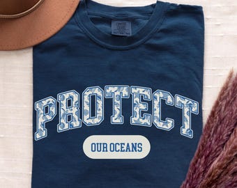 Ocean Conservation Shirt, Protect Our Oceans Tee, Marine Animal Shirt, Save the Sea Tee, Whale Shark Dolphin Turtle Lover Gift, Sea Shirt