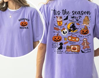 Halloween Mama Shirt, Spooky Mom Shirt, Fall Activities Tee, Halloween Pumpkin Shirt, Trendy Halloween Shirt for Women, Comfort Colors Shirt