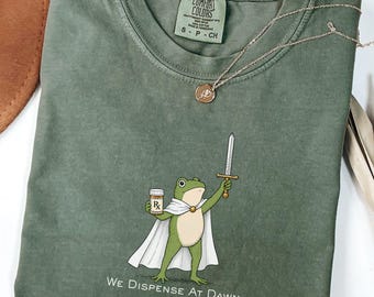 Funny Pharmacist Shirt, Medieval Frog Shirt, Pharmacy School Graduation Gift, Future Pharm Comfort Colors Shirt, Trendy PharmD Gift